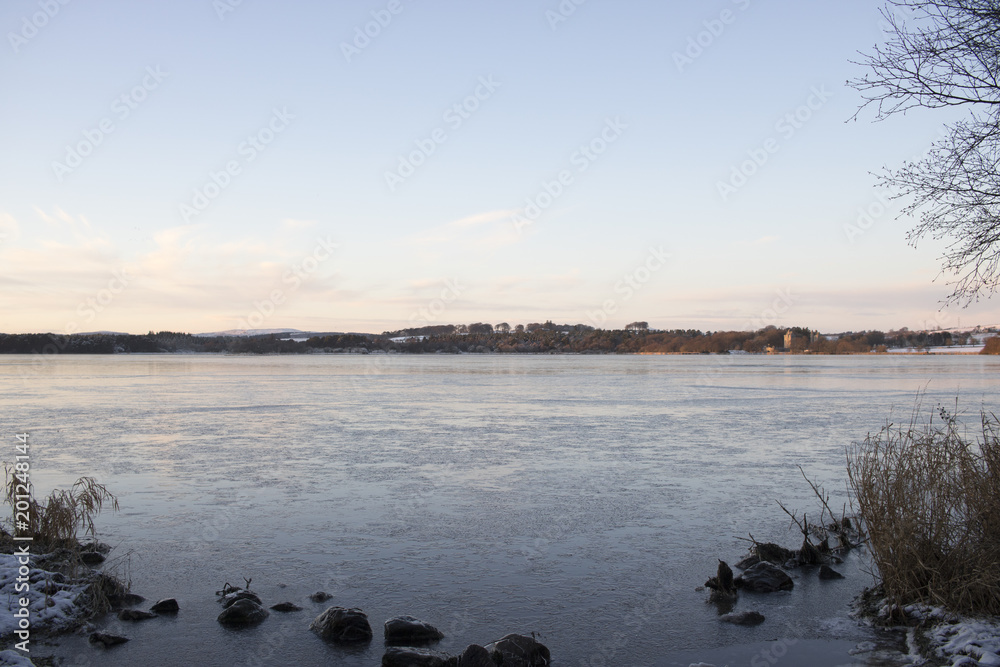 View of Frozen Loch from Shore View of Frozen Loch from Shore