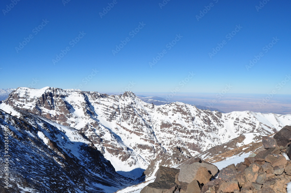 trekking in the highest mountain in morocco 