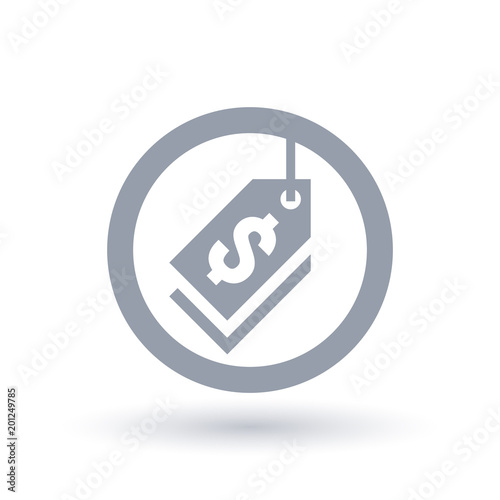 Dollar price tag icon - Sale label sign