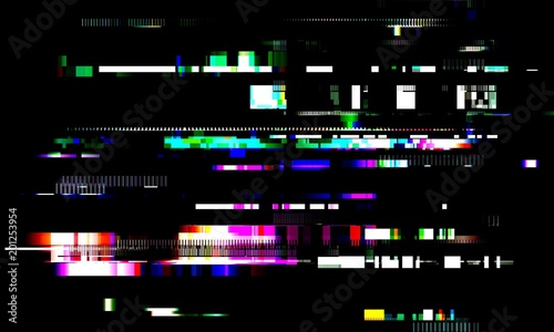 Glitch Error signal TV Failure computer Abstract blurred background with technology malfunction Vector