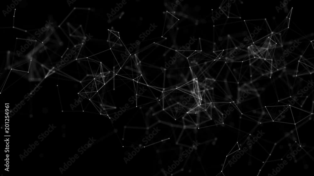 Plexus background. You can use it for a technology, stage, communication or social media background. Seamless loop. 
