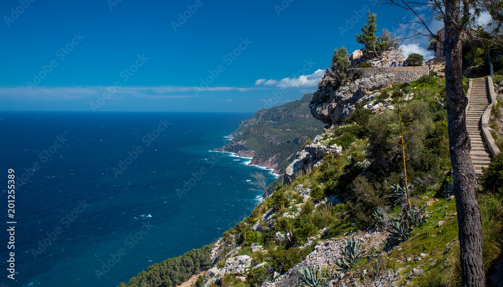 Mountain landscape in summer on the island of Mallorca in Spain