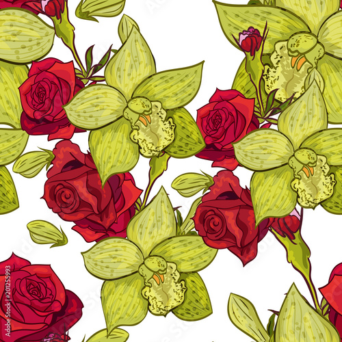 vector seamless flower pattern for cards  textiles  backgrounds