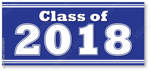 Blue Class of 2018 Banner