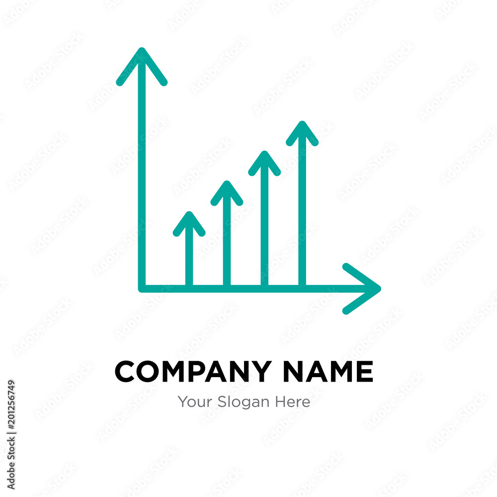 Benefit chart company logo design template Benefit chart company logo design template