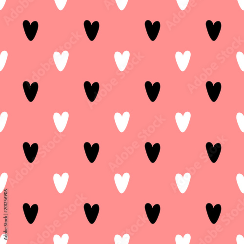 Heart seamless pattern with...