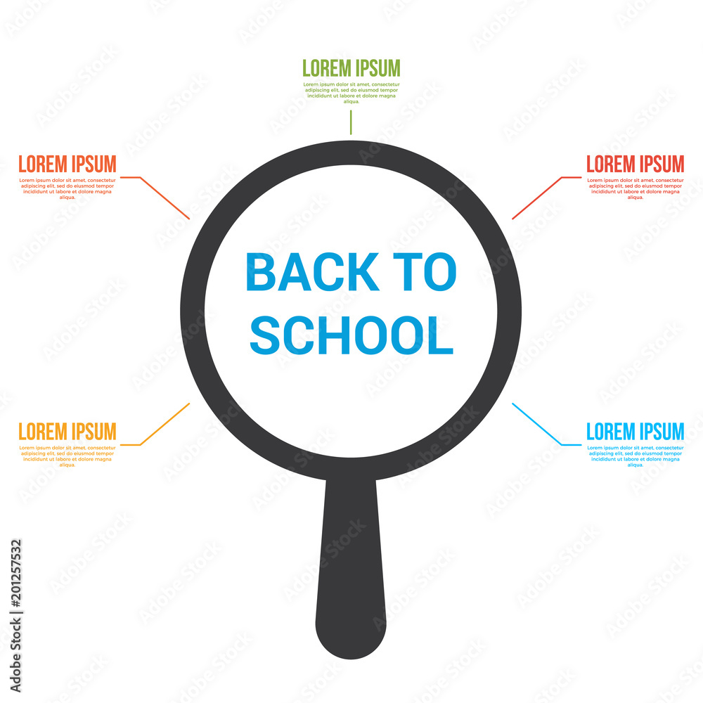 Magnifying Optical Glass With Words Back To School Magnifying Optical Glass With Words Back To School