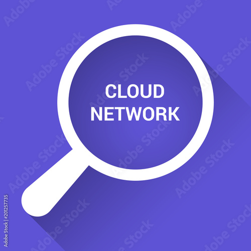 Magnifying Optical Glass With Words Cloud Network