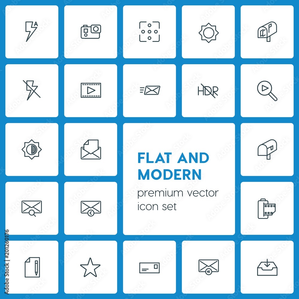 Modern Simple Set of video, photos, email Vector outline Icons. ..Contains such Icons as open, design, reply, camera, envelope, reply and more on dark background. Fully Editable. Pixel Perfect Modern Simple Set of video, photos, email Vector outline Icons. ..Contains such Icons as open, design, reply, camera, envelope, reply and more on dark background. Fully Editable. Pixel Perfect
