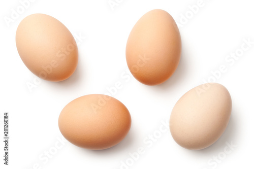 Eggs Isolated on White Background Fototapeta