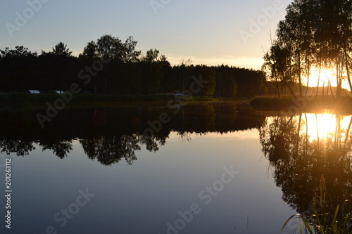  Sunset over the water