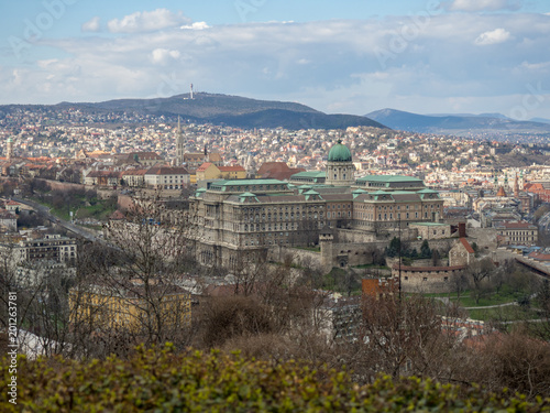 Panoramic view of Budapest and the river Danube from the citadel