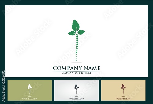 abstract leaf spine logo