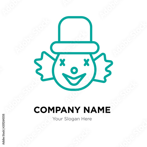 Clown company logo design template