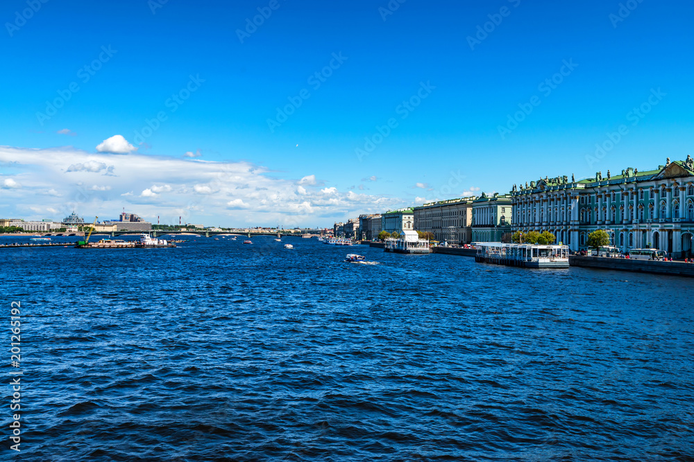 Winter Palace in St. Petersburg from river