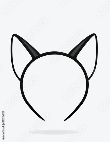 Cat ears mask. vector illustration