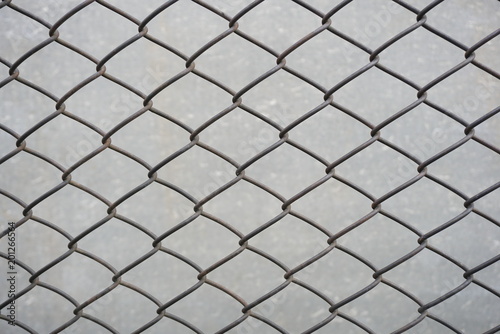 close-up of a metal grid background 
