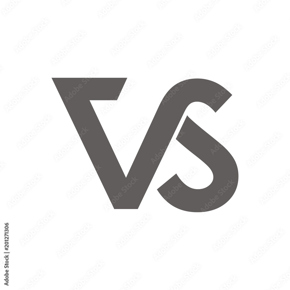 VS logo initial letter design template vector VS logo initial letter design template vector