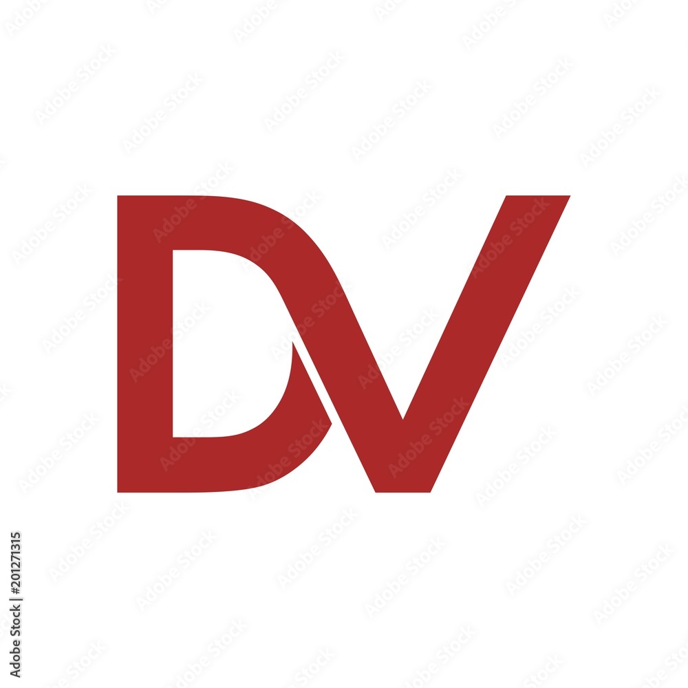 DV logo initial letter design template vector DV logo initial letter design template vector