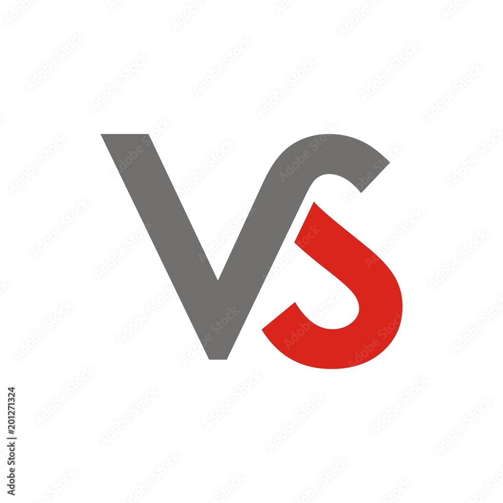 VS logo initial letter design template vector VS logo initial letter design template vector