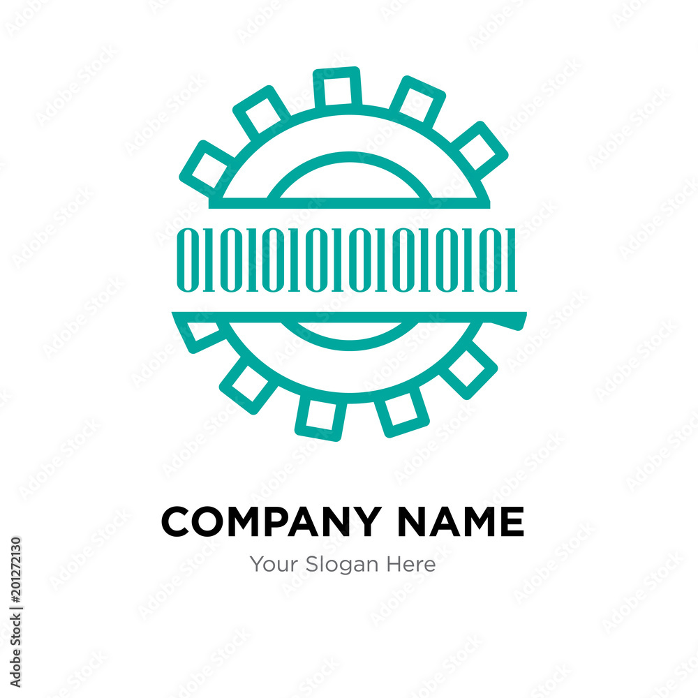 Binary code company logo design template Binary code company logo design template