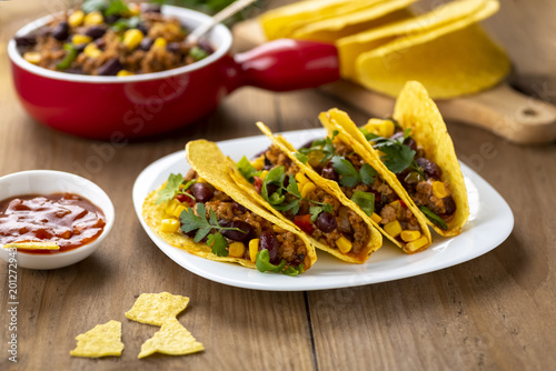 Canvas-taulu Mexican food - delicious tacos