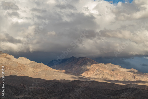 Cloudscape over mountain range at Death Valley National Park, California