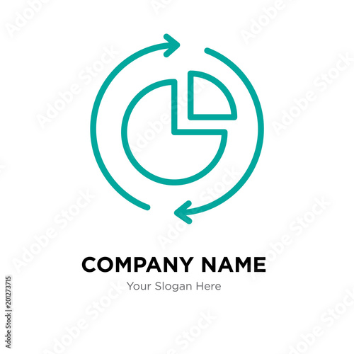 Data analysis pie chart company logo design template