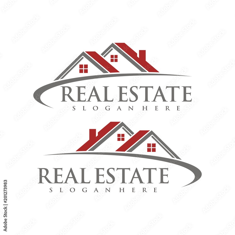 Real Estate logo design template vector illustration