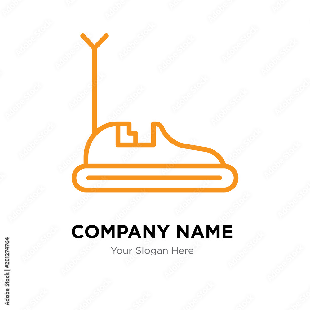 Fototapeta premium Bumper car company logo design template