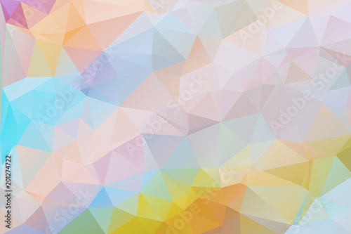 Abstract multicolored polygon, low polygon background. Transfusion of color. All the colors of the rainbow. Multicolor. Watercolor effect. Geometric Pattern Light, bed