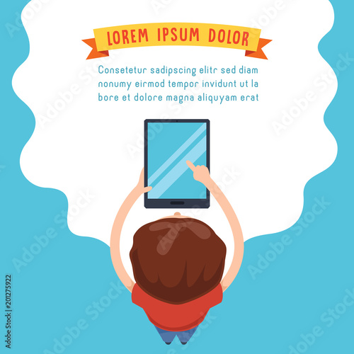 Vector Illustration Of Kids Technology
