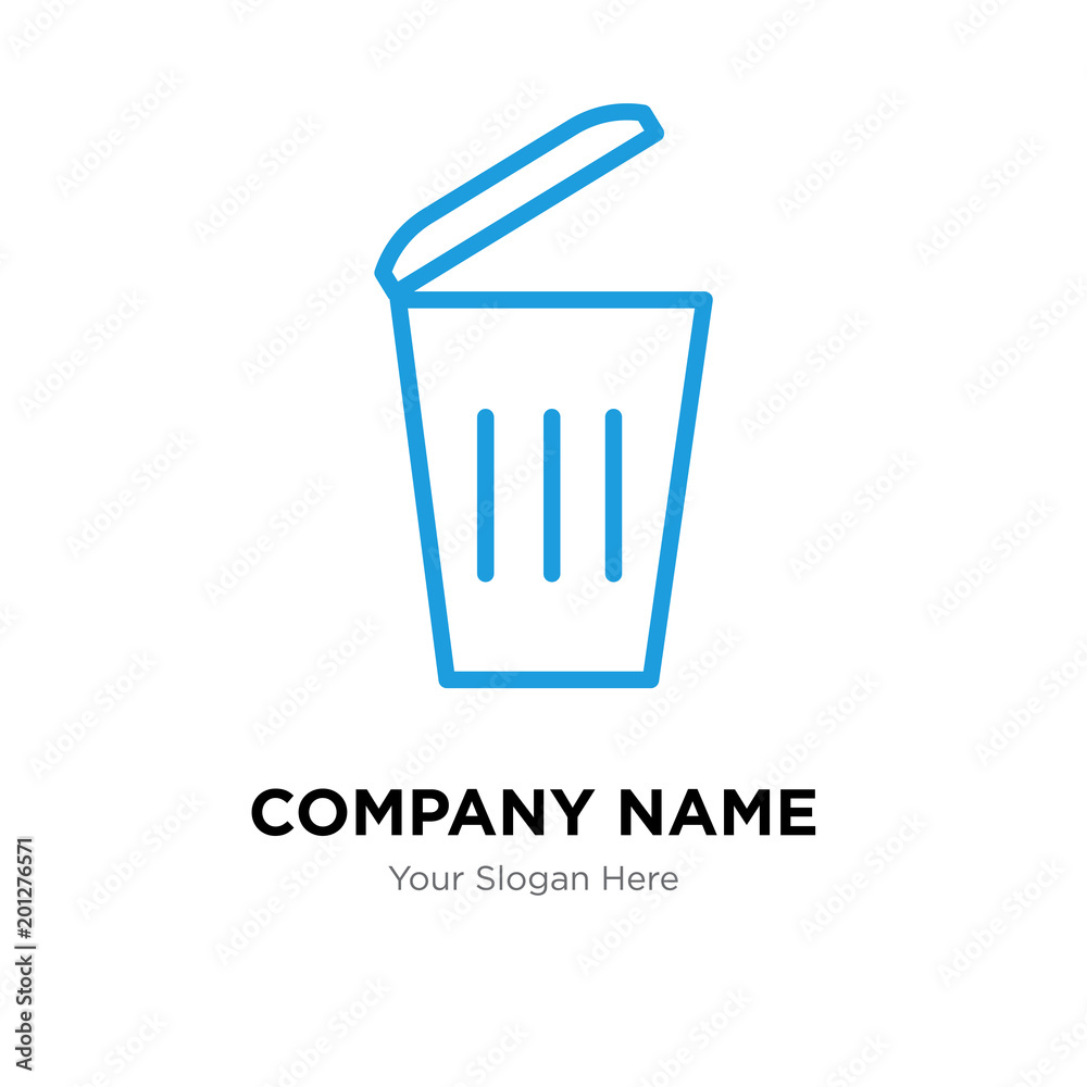 Dustbin company logo design template Dustbin company logo design template