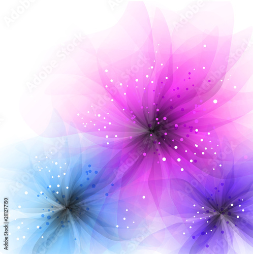 Vector background with pastel flowers