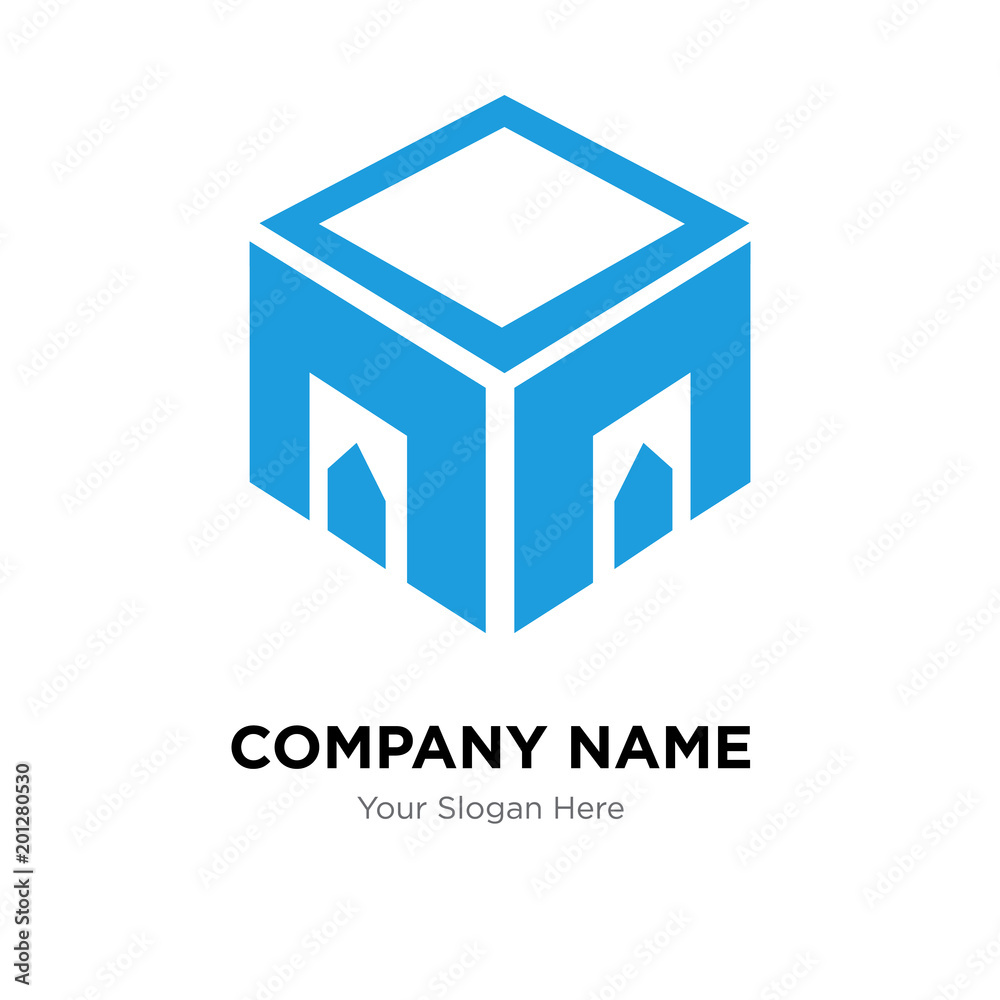 Delivery box company logo design template Delivery box company logo design template