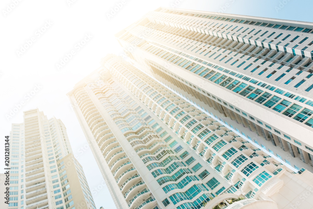 modern architecture,  apartment  building facade, skyscraper exterior