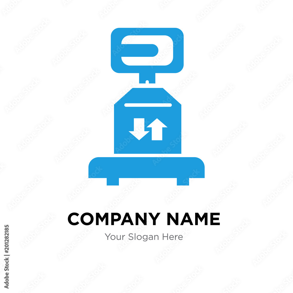 Delivery scale with a box company logo design template Delivery scale with a box company logo design template