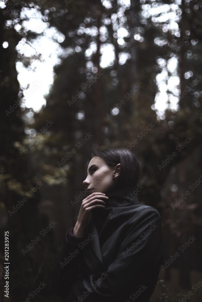 Beauty girl in forest Beauty girl in forest