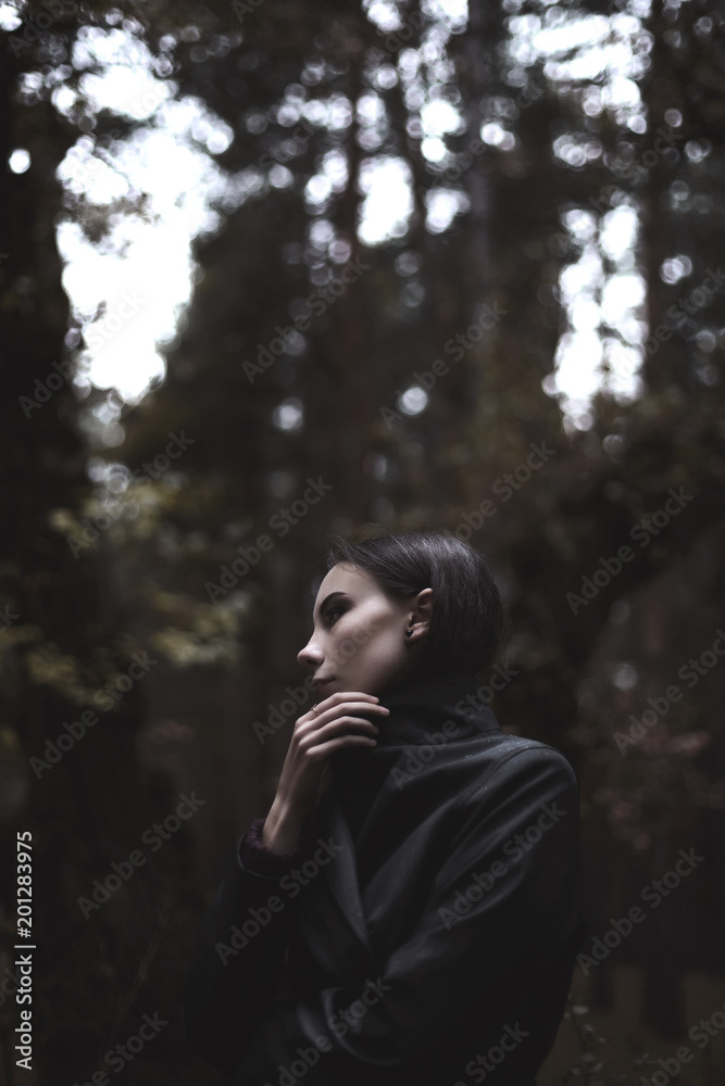 Beauty girl in forest 