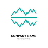 Text settings bubble company logo design template