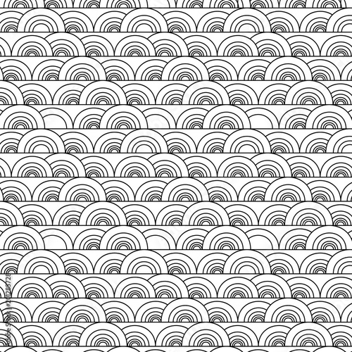 background with circular shapes  black and white design. vector illustration