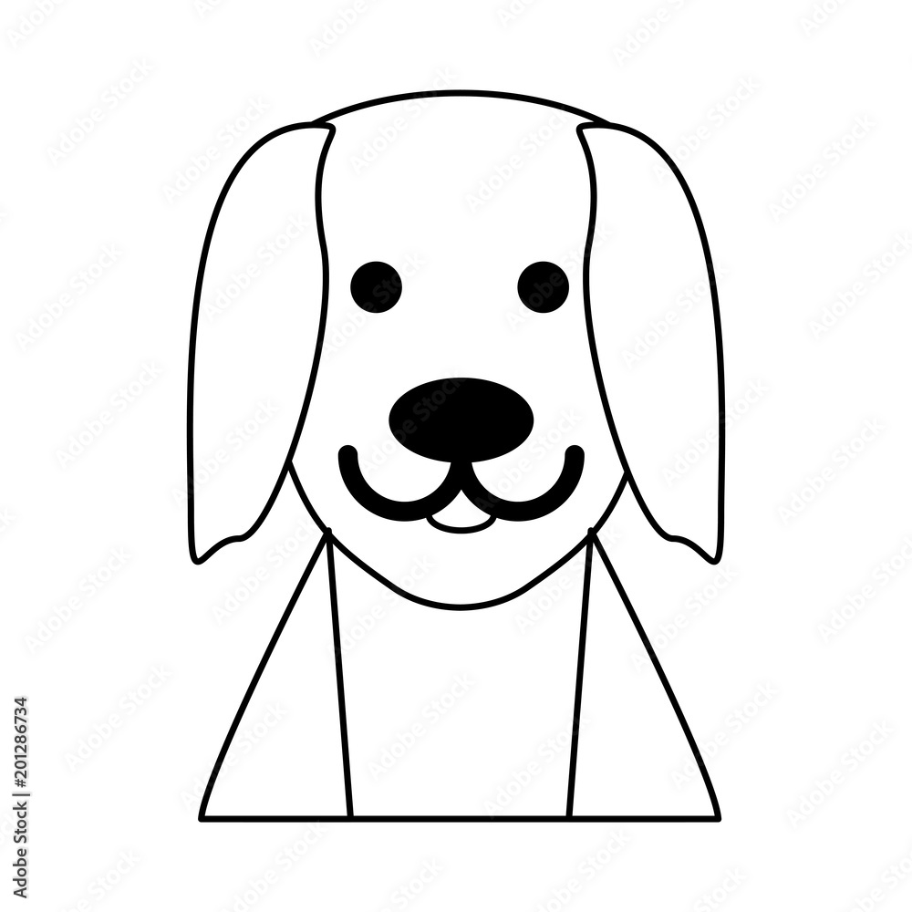 cute dog icon over white background, vector illustration cute dog icon over white background, vector illustration