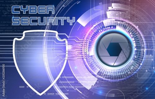 Cyber eye with shield