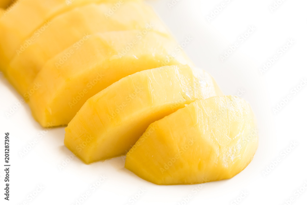 ripe Nam Dok Mai mango on white background ripe Nam Dok Mai mango on white background