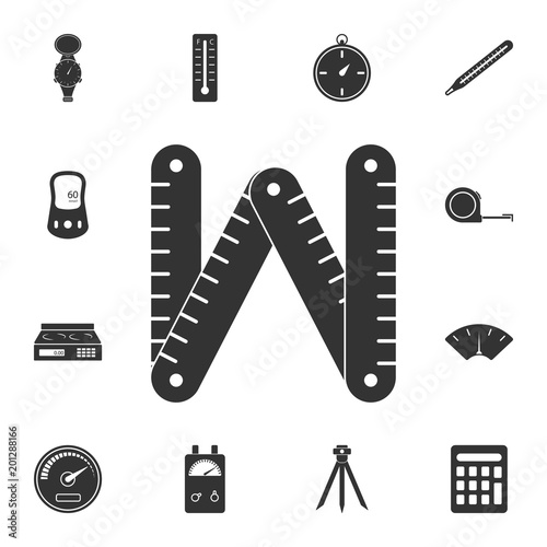 Folding Meter icon. Simple element illustration. Folding Meter symbol design from Measuring collection set. Can be used in web and mobile