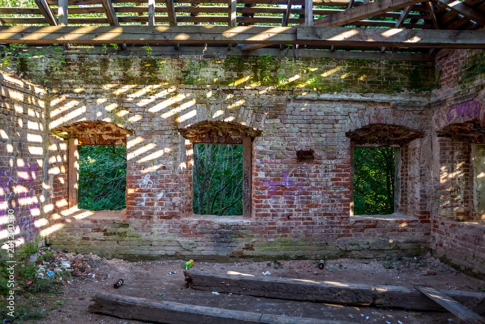 Wings of Petrovskoe-Alabino Manor - the end of the XVIII century, Moscow region, Russia. August 2017
