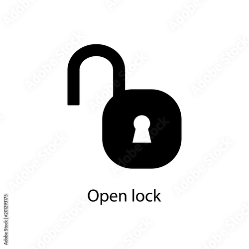 open lock icon. Element of minimalistic icon for mobile concept and web apps. Signs and symbols collection icon for websites, web design, mobile app