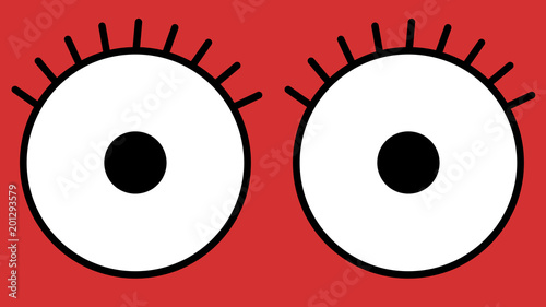 Close up of large eyes graphic