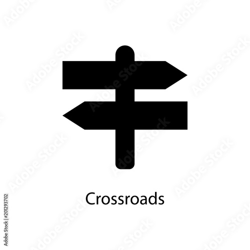 crossroads icon. Element of minimalistic icon for mobile concept and web apps. Signs and symbols collection icon for websites, web design, mobile app