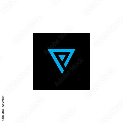 Free Download letter p in a triangle logo vector - GFXLoad
